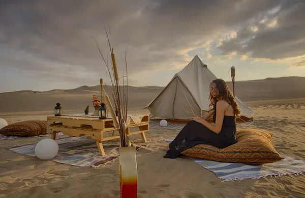 glamping, huacachina, ica, lima , peru, desert 