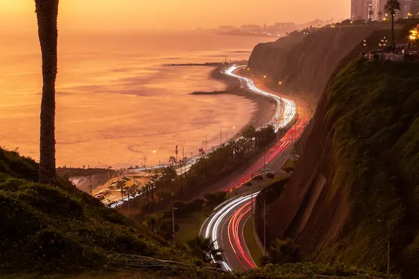 sunset in th ocean , miraflores 