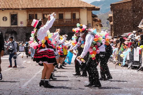 Traditional Andean dancers preserving cultural heritage during festivals in Cusco