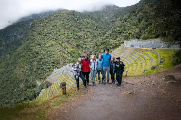 Travelers enjoying the Inca Trail experience in Peru