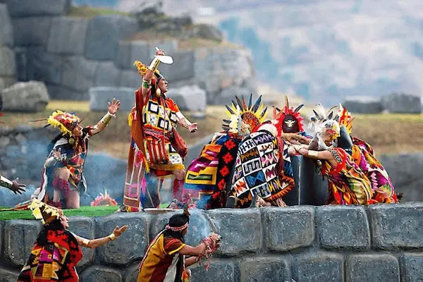 Inti Raymi festival reenactment in Cusco celebrating the Inca sun god