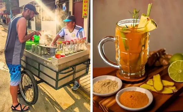 Traditional preparation of Peruvian drinks in a local community